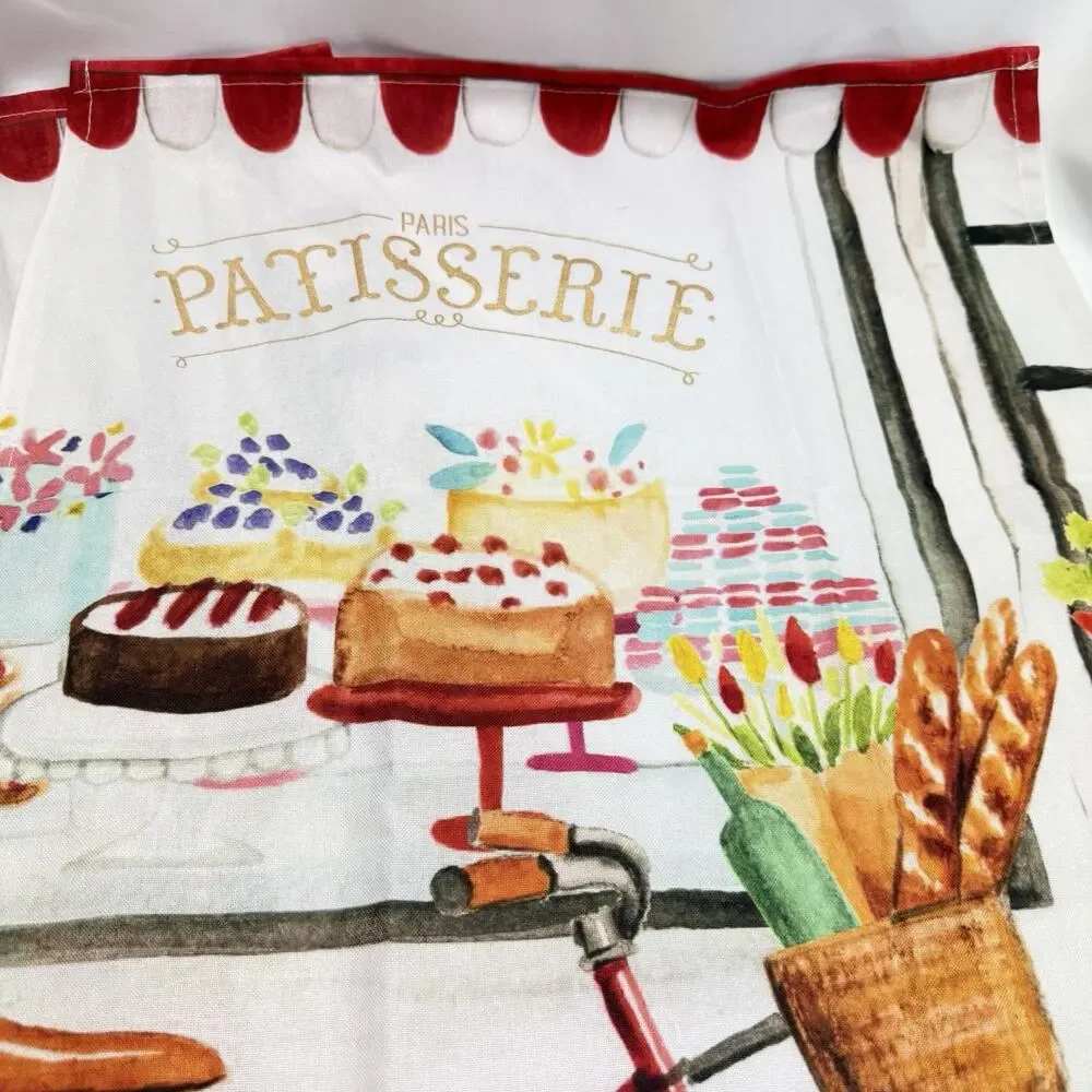 Sur La Table Patisserie Bicycle Dish Towels Set of 2 Cotton 18x28 Kitchen France